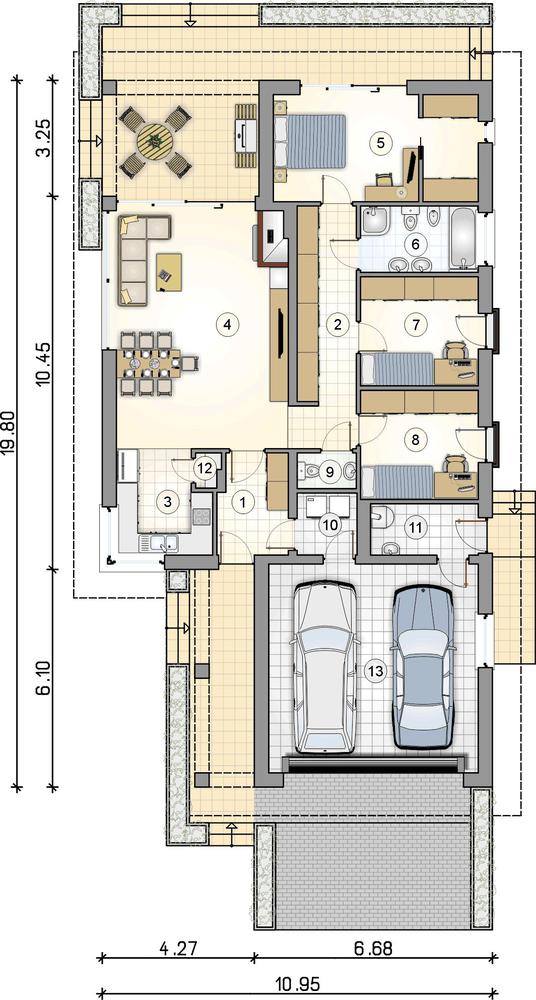 Rzut parteru POW. 0,0 m²