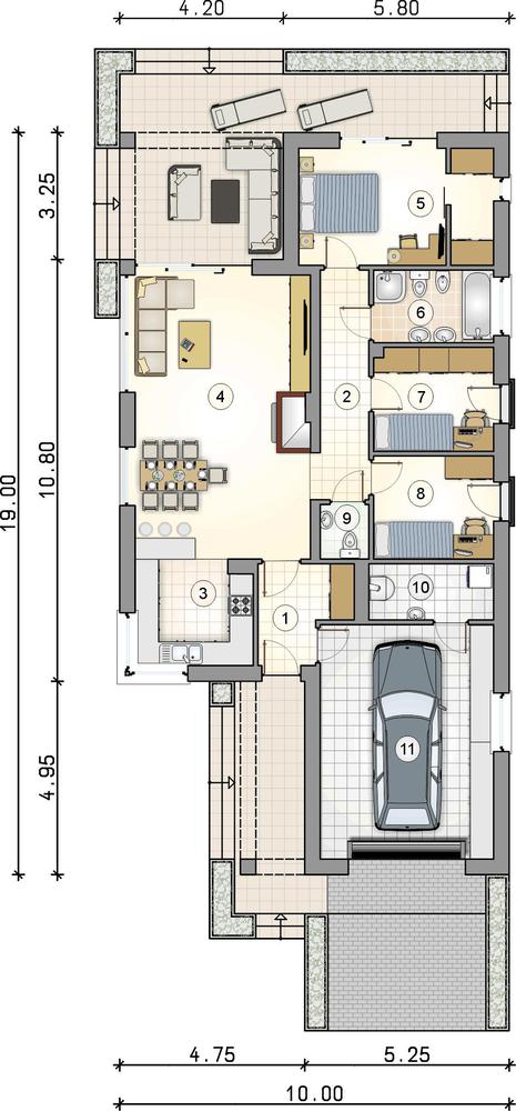 Rzut parteru POW. 0,0 m²
