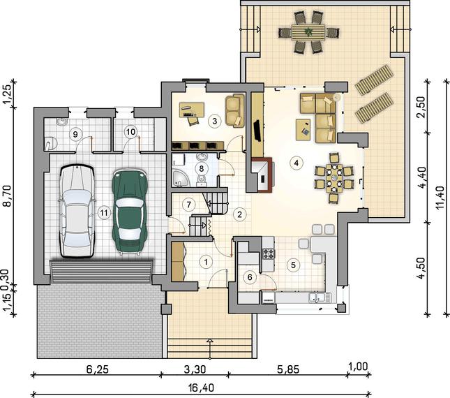 Rzut parteru POW. 0,0 m²