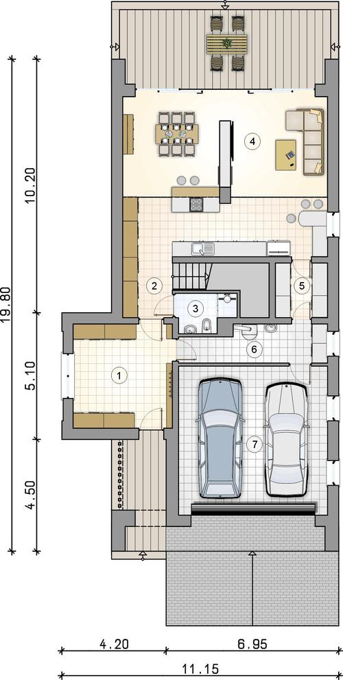 Rzut parteru POW. 0,0 m²