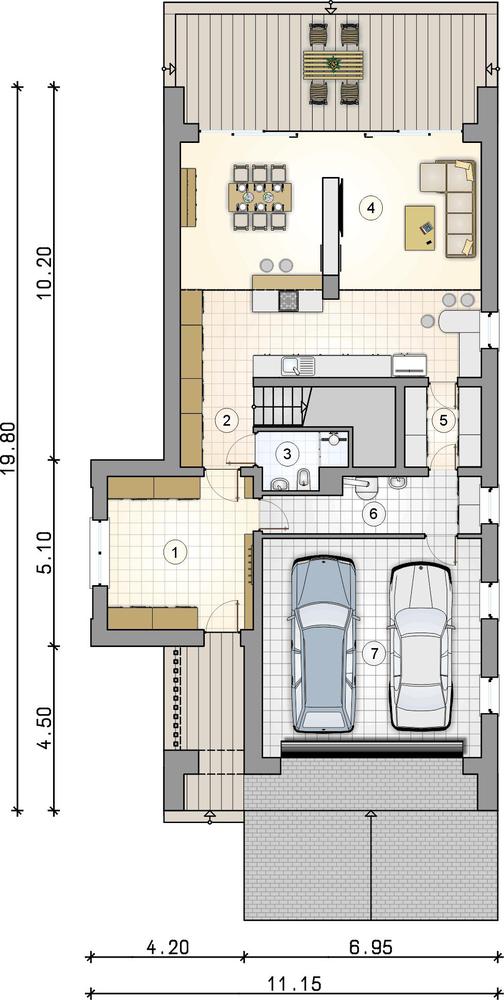 Rzut parteru POW. 0,0 m²
