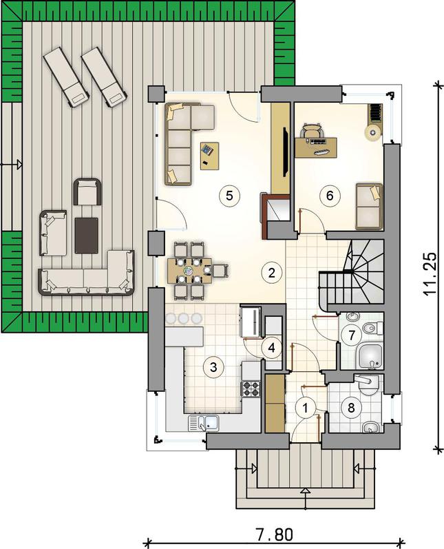 Rzut parteru POW. 0,0 m²