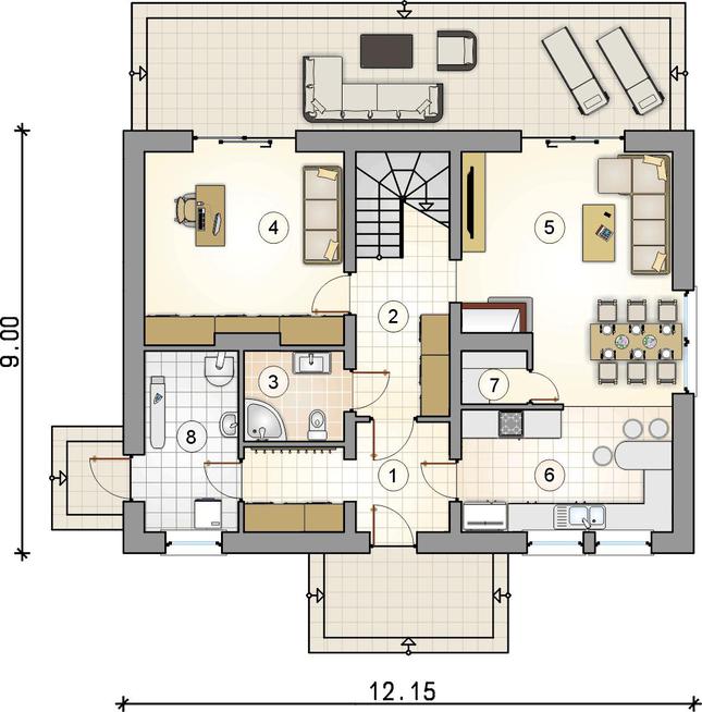 Rzut parteru POW. 0,0 m²