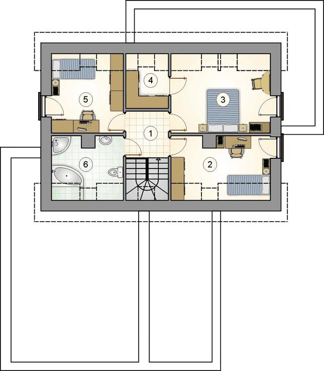 Rzut poddasza POW. 0,0 m²