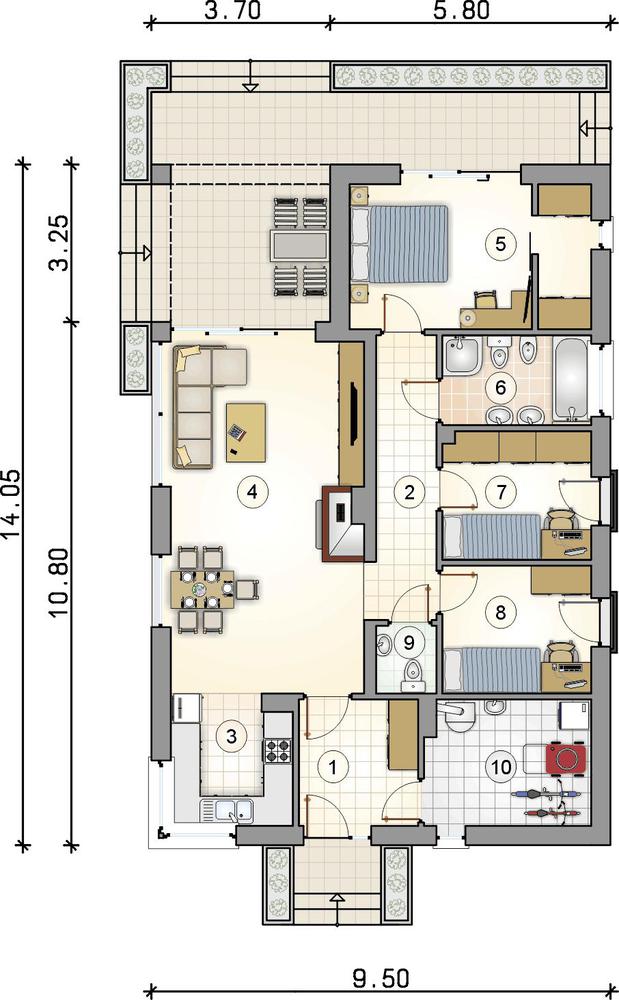 Rzut parteru POW. 0,0 m²