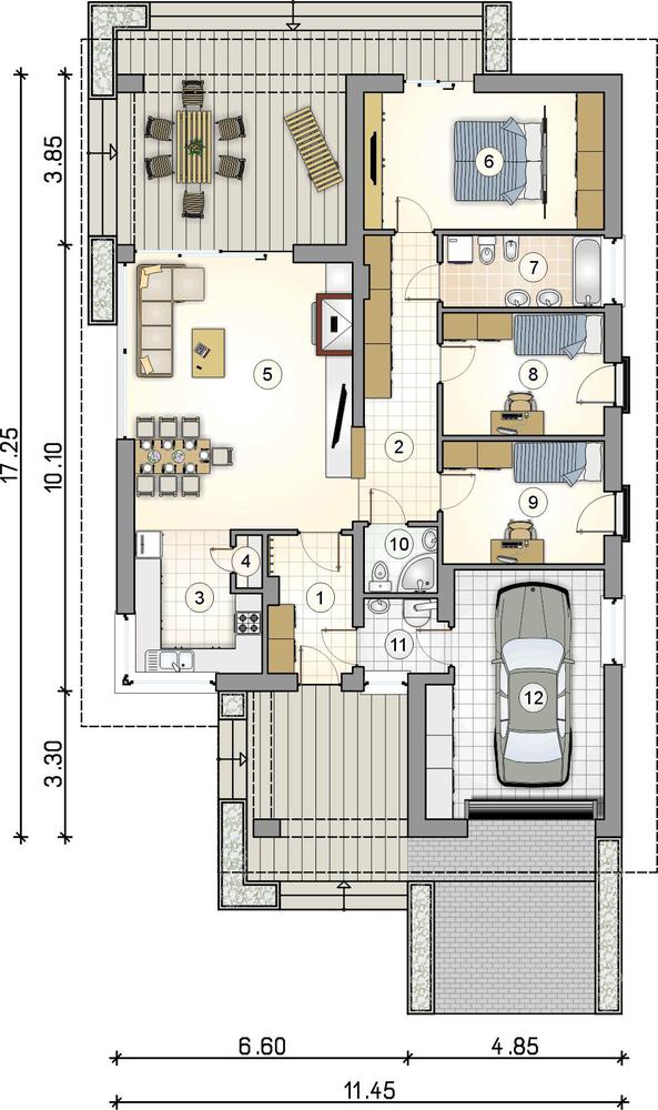 Rzut parteru POW. 0,0 m²