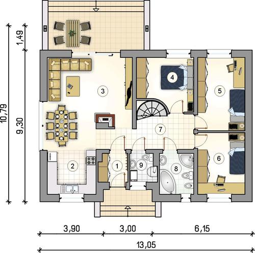 Rzut parteru POW. 0,0 m²
