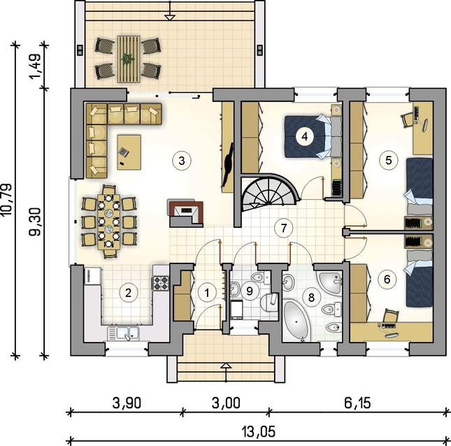 Rzut parteru POW. 0,0 m²