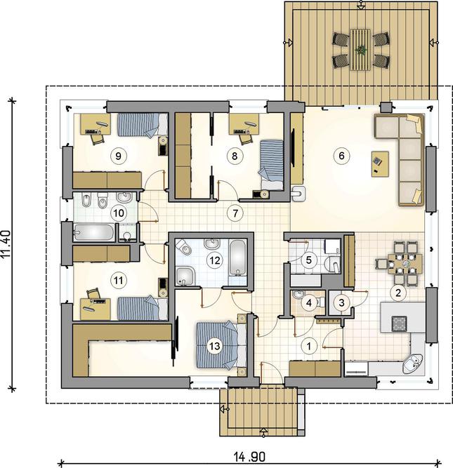 Rzut parteru POW. 0,0 m²