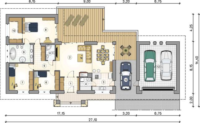 Rzut parteru POW. 0,0 m²