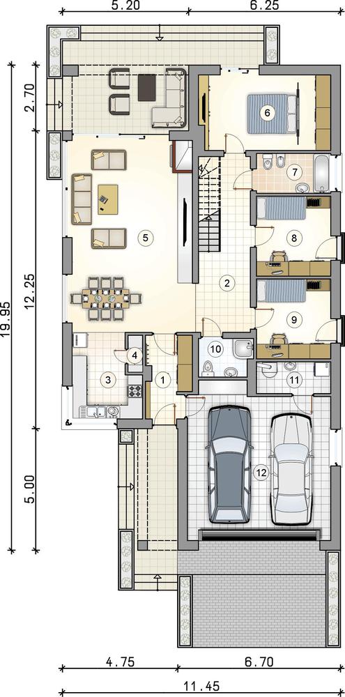 Rzut parteru POW. 0,0 m²