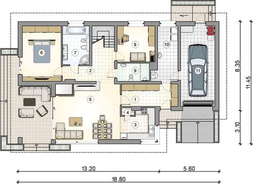 Rzut parteru POW. 0,0 m²