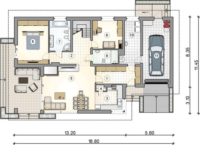 Rzut parteru POW. 0,0 m²