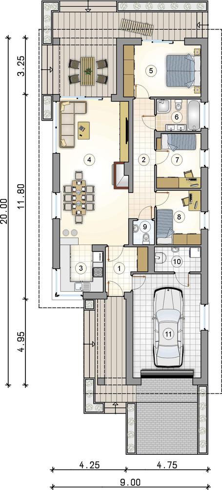 Rzut parteru POW. 0,0 m²