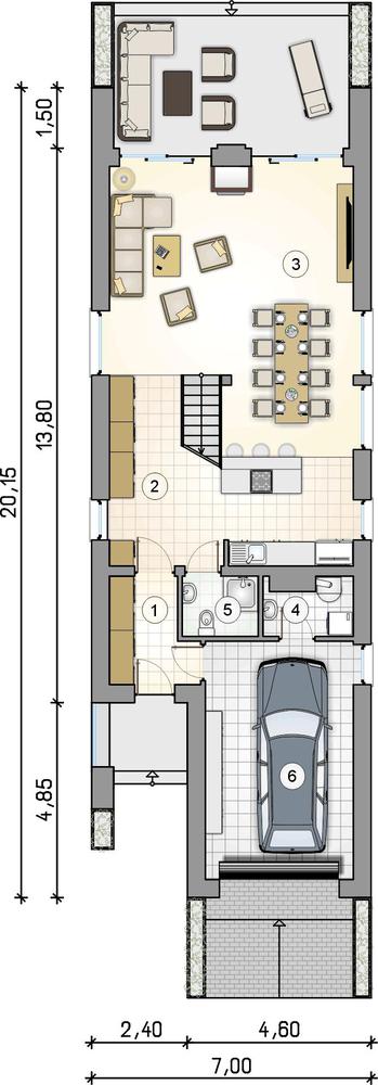 Rzut parteru POW. 0,0 m²