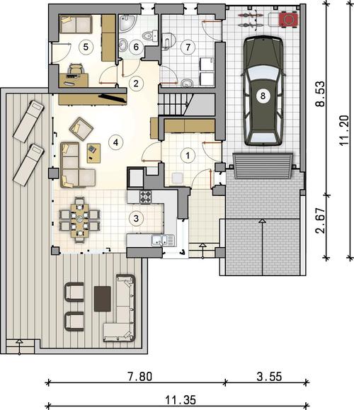 Rzut parteru POW. 0,0 m²