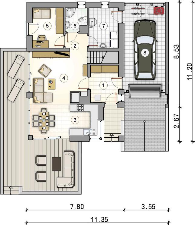 Rzut parteru POW. 0,0 m²