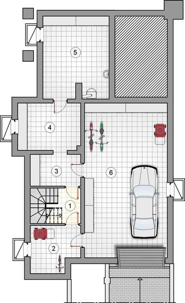 Rzut piwnicy POW. 0,0 m²