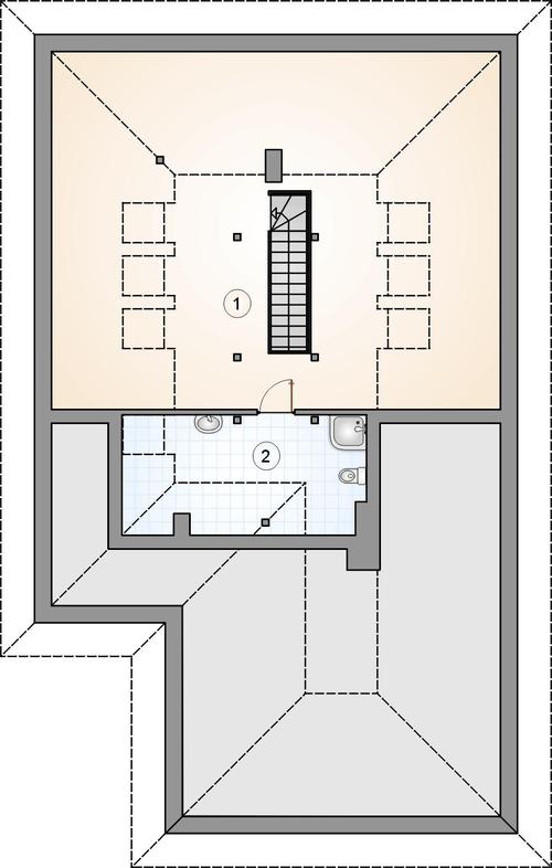 Rzut poddasza POW. 0,0 m²