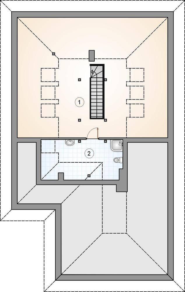 Rzut poddasza POW. 0,0 m²