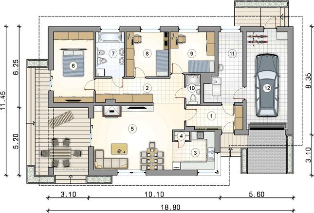 Rzut parteru POW. 0,0 m²