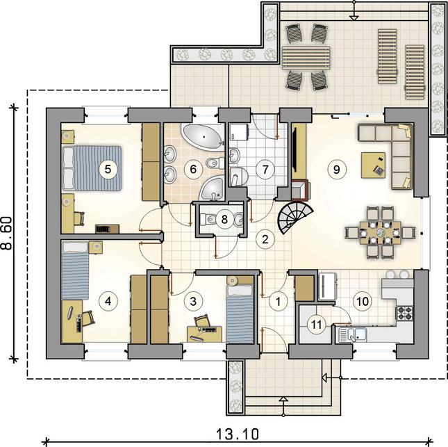 Rzut parteru POW. 0,0 m²
