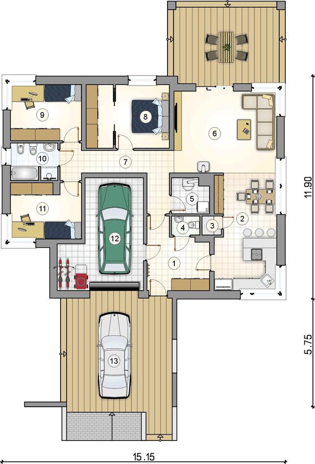 Rzut parteru POW. 0,0 m²