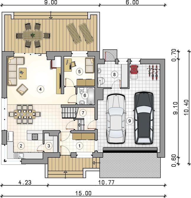Rzut parteru POW. 0,0 m²