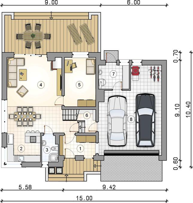 Rzut parteru POW. 0,0 m²