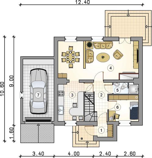 Rzut parteru POW. 0,0 m²