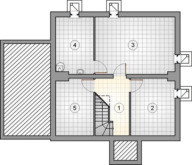 Rzut piwnicy POW. 0,0 m²