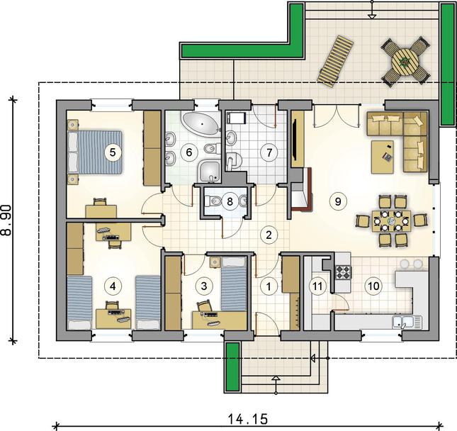 Rzut parteru POW. 0,0 m²