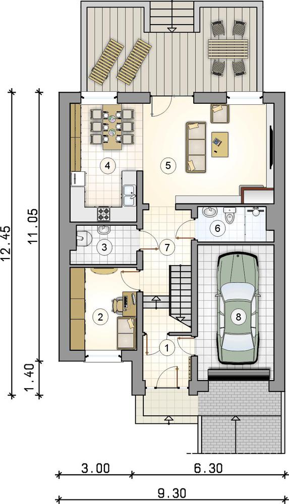 Rzut parteru POW. 0,0 m²