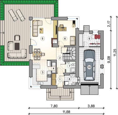 Rzut parteru POW. 0,0 m²
