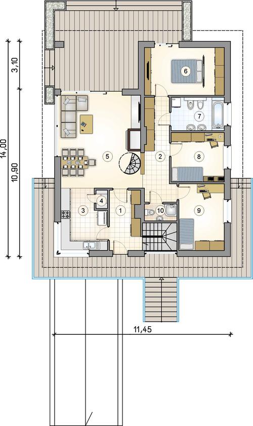 Rzut parteru POW. 0,0 m²