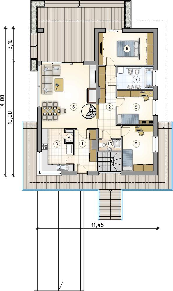 Rzut parteru POW. 0,0 m²