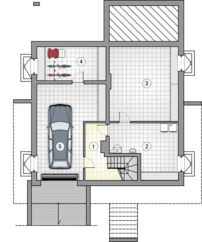 Rzut piwnicy POW. 0,0 m²