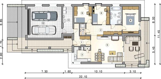 Rzut parteru POW. 0,0 m²