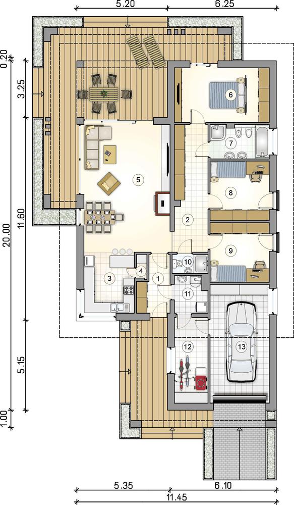 Rzut parteru POW. 0,0 m²