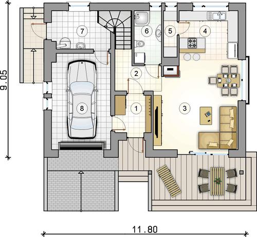 Rzut parteru POW. 0,0 m²