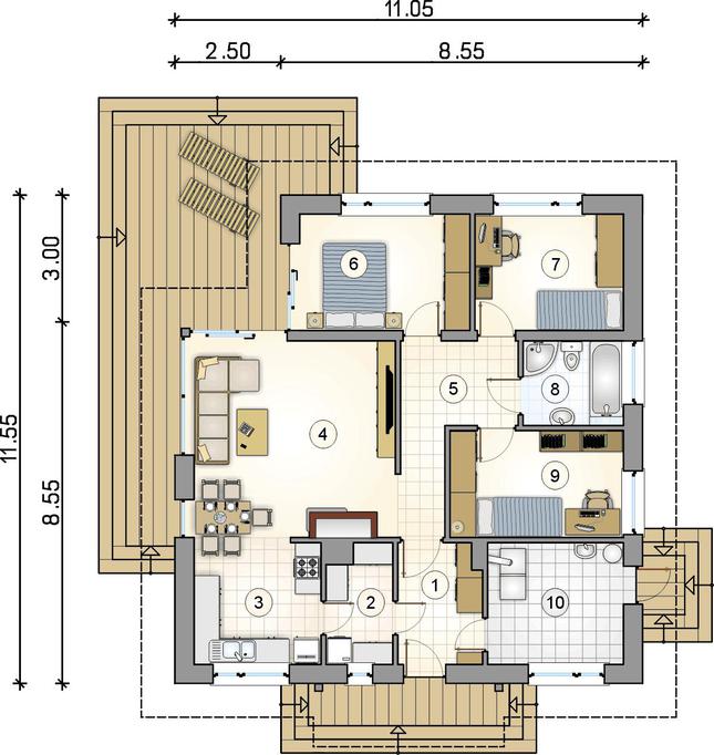 Rzut parteru POW. 0,0 m²