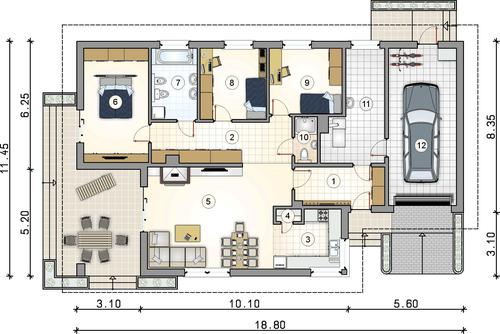 Rzut parteru POW. 0,0 m²