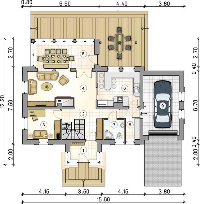 Rzut parteru POW. 0,0 m²