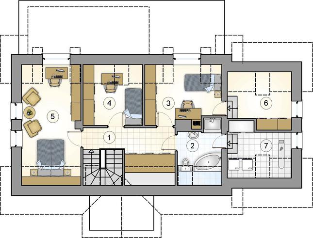Rzut poddasza POW. 0,0 m²