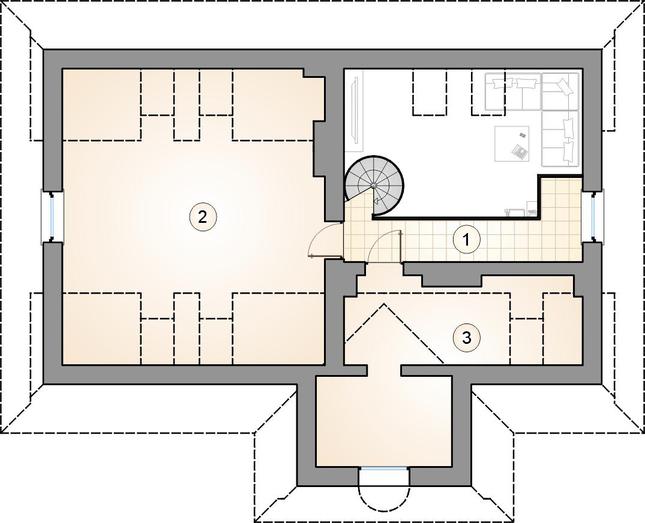 Rzut poddasza POW. 0,0 m²