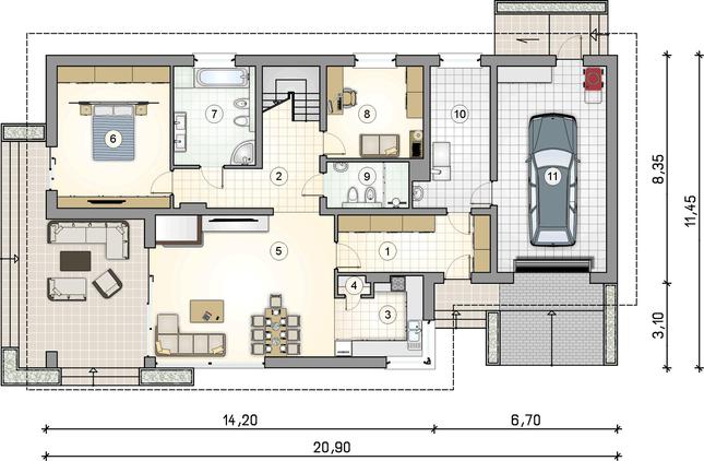 Rzut parteru POW. 0,0 m²