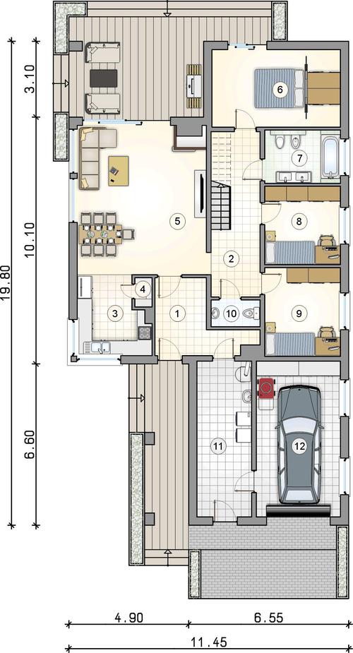 Rzut parteru POW. 0,0 m²