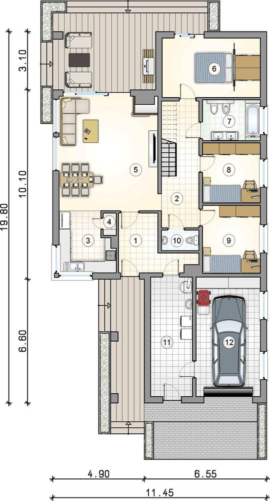 Rzut parteru POW. 0,0 m²