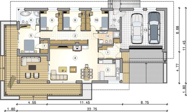Rzut parteru POW. 0,0 m²