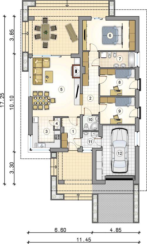 Rzut parteru POW. 0,0 m²